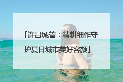 许昌城管：精耕细作守护夏日城市美好容颜