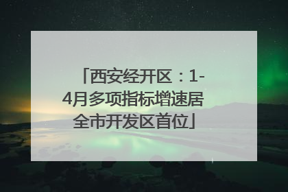 西安经开区：1-4月多项指标增速居全市开发区首位