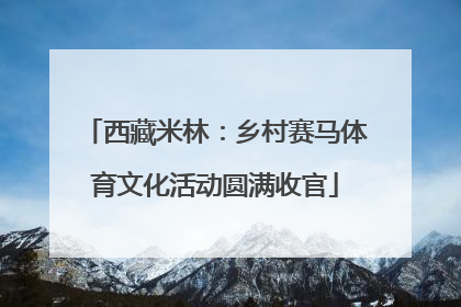 西藏米林：乡村赛马体育文化活动圆满收官