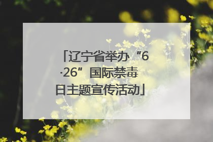 辽宁省举办“6·26”国际禁毒日主题宣传活动