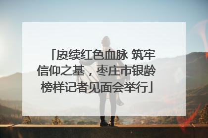 赓续红色血脉 筑牢信仰之基，枣庄市银龄榜样记者见面会举行