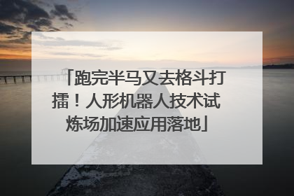 跑完半马又去格斗打擂！人形机器人技术试炼场加速应用落地
