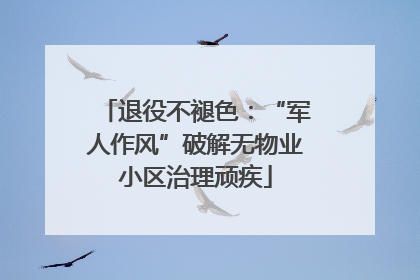 退役不褪色：“军人作风”破解无物业小区治理顽疾