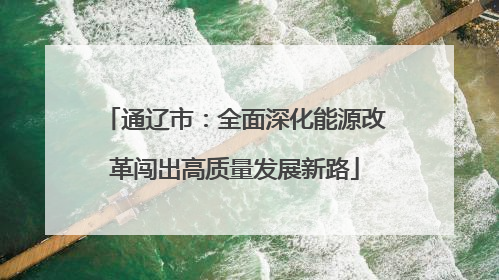 通辽市：全面深化能源改革闯出高质量发展新路