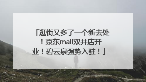 逛街又多了一个新去处！京东mall双井店开业！碧云泉强势入驻！
