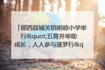 郧西县城关镇明德小学举行"五育并举助成长，人人参与逐梦行"庆六一活动