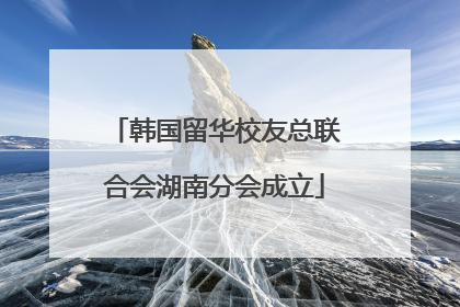 韩国留华校友总联合会湖南分会成立