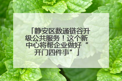 静安区数通链谷升级公共服务!这个新中心将帮企业做好“开门四件事”