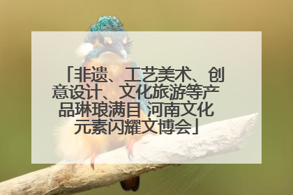 非遗、工艺美术、创意设计、文化旅游等产品琳琅满目 河南文化元素闪耀文博会