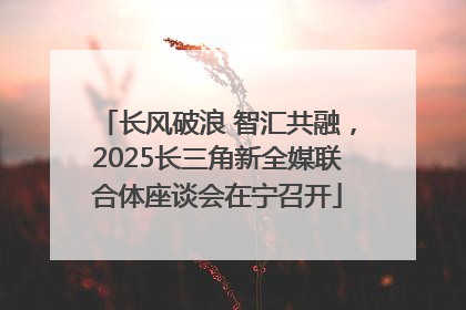 长风破浪 智汇共融，2025长三角新全媒联合体座谈会在宁召开