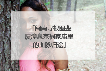 闽南寻根图鉴 厦漳泉宗祠家庙里的血脉归途