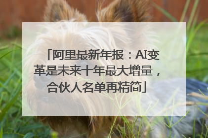 阿里最新年报：AI变革是未来十年最大增量，合伙人名单再精简