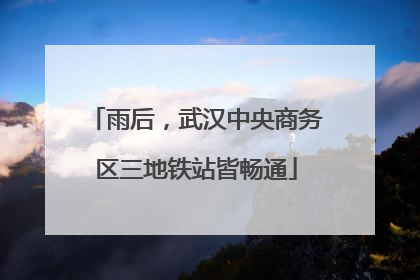 雨后，武汉中央商务区三地铁站皆畅通
