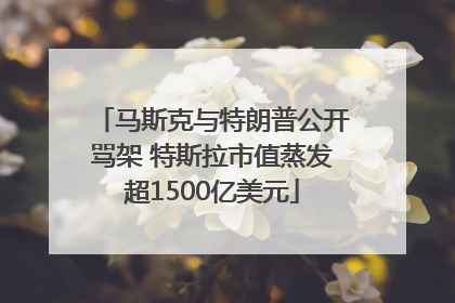 马斯克与特朗普公开骂架 特斯拉市值蒸发超1500亿美元