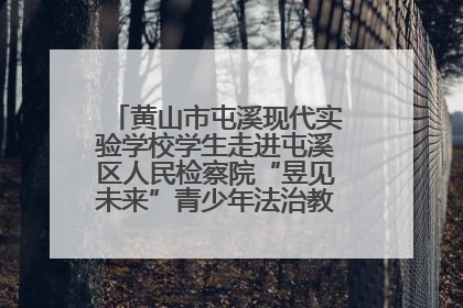 黄山市屯溪现代实验学校学生走进屯溪区人民检察院“昱见未来”青少年法治教育宣传基地
