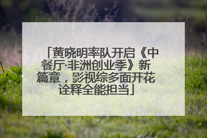 黄晓明率队开启《中餐厅·非洲创业季》新篇章，影视综多面开花诠释全能担当