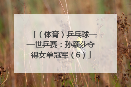 （体育）乒乓球——世乒赛：孙颖莎夺得女单冠军（6）