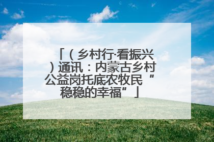 （乡村行·看振兴）通讯：内蒙古乡村公益岗托底农牧民“稳稳的幸福”