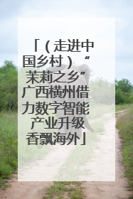 （走进中国乡村）“茉莉之乡”广西横州借力数字智能 产业升级香飘海外