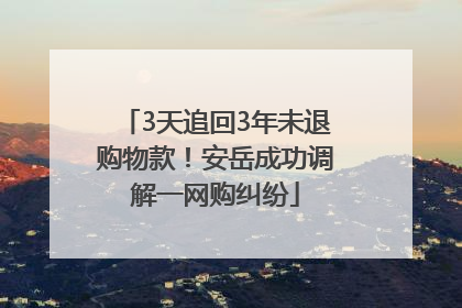 3天追回3年未退购物款！安岳成功调解一网购纠纷