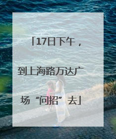 17日下午，到上海路万达广场“问招”去