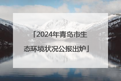 2024年青岛市生态环境状况公报出炉
