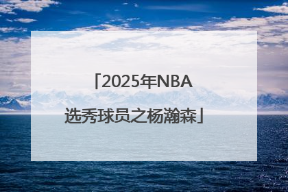 2025年NBA选秀球员之杨瀚森