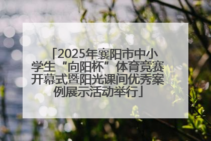 2025年襄阳市中小学生“向阳杯”体育竞赛开幕式暨阳光课间优秀案例展示活动举行