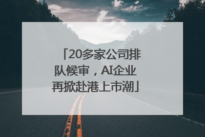 20多家公司排队候审，AI企业再掀赴港上市潮