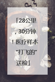 28公里，30分钟！医疗样本“打飞的”送检