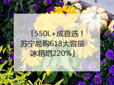 550L+成首选！苏宁易购618大容量冰箱增220%