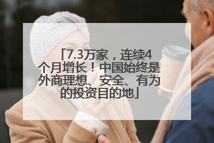 7.3万家，连续4个月增长！中国始终是外商理想、安全、有为的投资目的地
