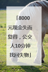 8000元现金失而复得，公交人10分钟找回失物
