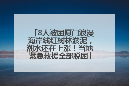 8人被困厦门浪漫海岸线红树林淤泥，潮水还在上涨！当地紧急救援全部脱困