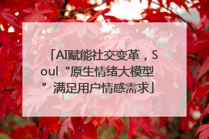 AI赋能社交变革，Soul“原生情绪大模型”满足用户情感需求