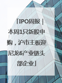 IPO周报｜本周1只新股申购，沪市主板迎尼龙6产业链头部企业