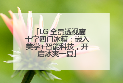 LG 全景透视窗十字四门冰箱：嵌入美学+智能科技，开启冰爽一夏